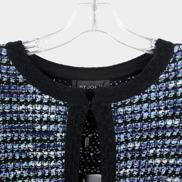NWT St. John Martinique Blue Tweed Jacket, Blazer, Cardigan Size 10 - Picture 6 of 8